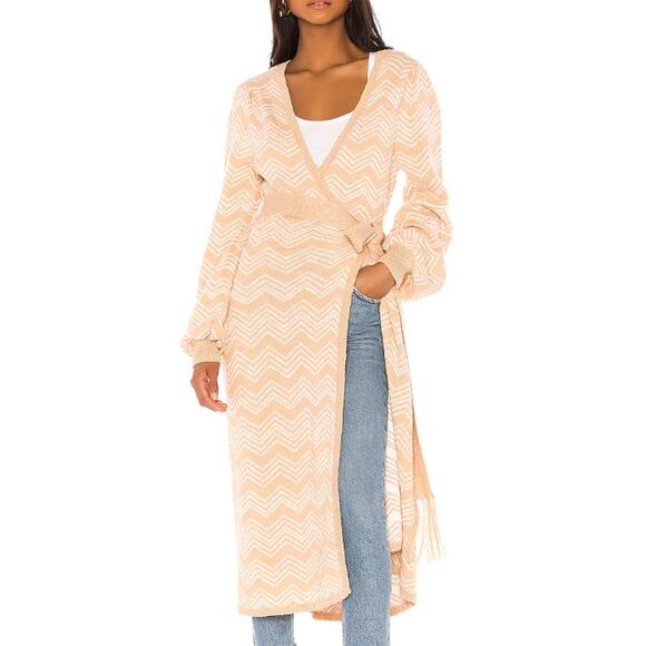 House of Harlow 1960 x Revolve Womens Marisol Sweater Wrap Duster Cardigan Sz XS - Picture 1 of 11